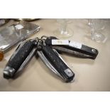 Three military pen knives/multi tools '1946 W&S.B Sheffield' '1943 Richards Sheffield' and 'J