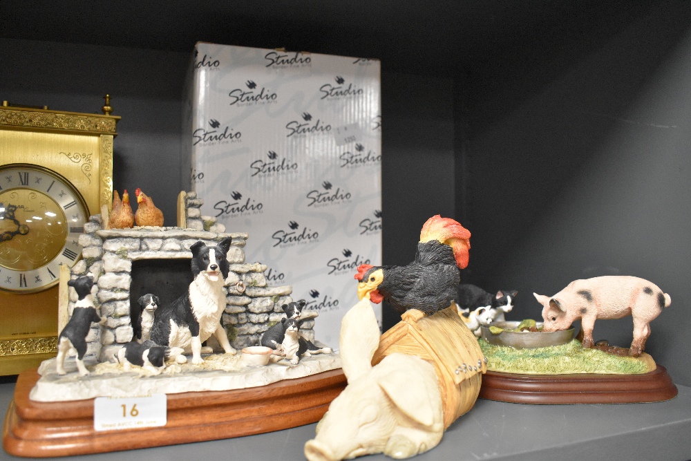 A selection of figures and figurines including Border Fine Arts and James Herriot