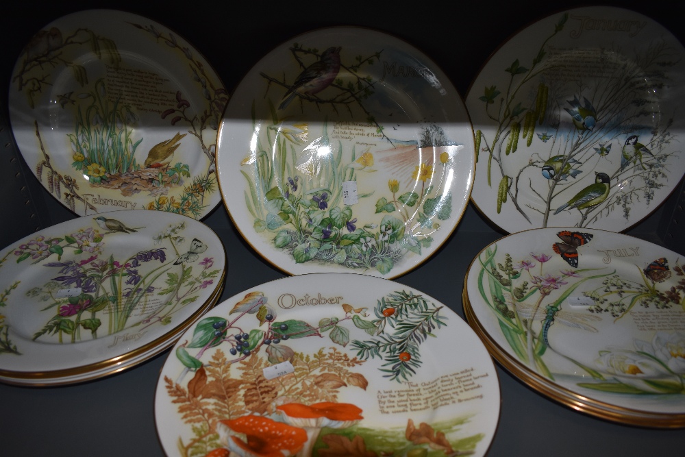 A selection of ceramic calendar display plates