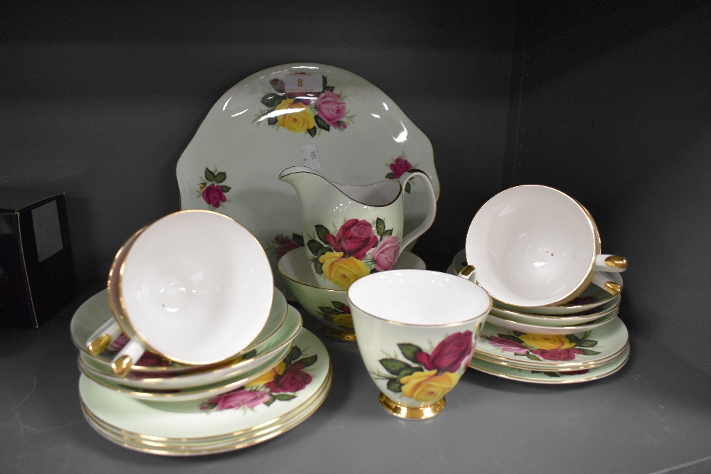 A part tea service by Imperial with floral transfer print