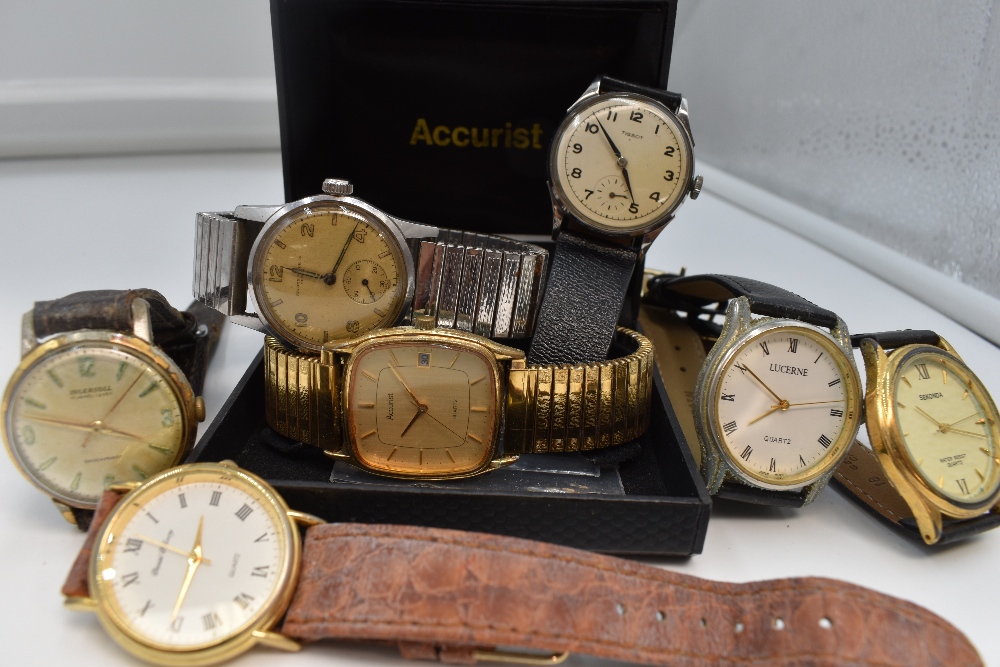 Eight wrist watches of various forms including Lucerne, Tissot, Ingersoll, Jimmy Crystal etc - Image 2 of 3