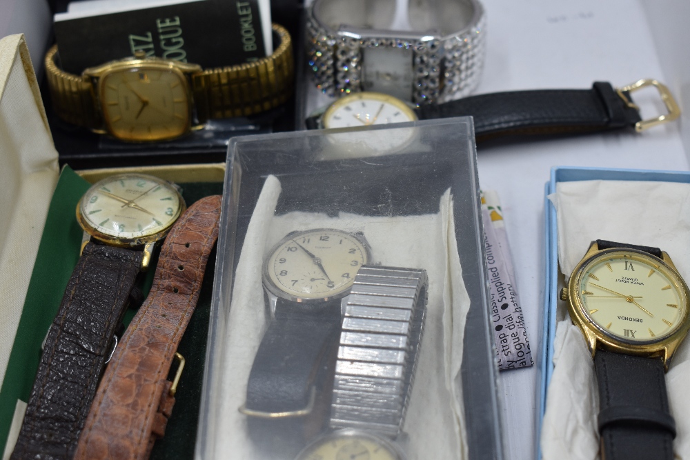 Eight wrist watches of various forms including Lucerne, Tissot, Ingersoll, Jimmy Crystal etc