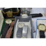 Eight wrist watches of various forms including Lucerne, Tissot, Ingersoll, Jimmy Crystal etc