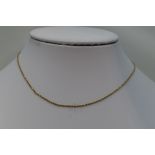 A 9ct gold twisted box chain, approx 1.9g & 14'