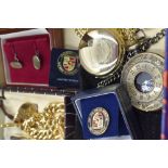 A small selection of gents jewellery including HM silver cufflinks, gold plated cufflinks and
