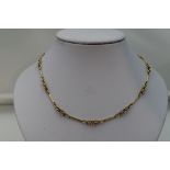 A 9ct gold fancy link chain, approx 18' & 18.6g