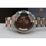 A gents Tag Heuer Grand Carrera C36 wrist watch no: CAV5115/009577 having brown dial with case and