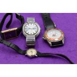 Four fashion watches including Blackpool Football club, Montine, Allaine & Seiko