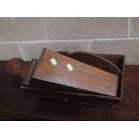 A 19th century mahogany candle box and a similar period cutlery tray