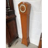 A mid 20th Century golden oak cased Grandmother clock stamped Smiths, height approx. 133cm