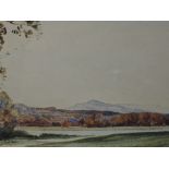 A watercolour, Percy Lancaster, Autumn, signed and attributed verso, 9inx13in