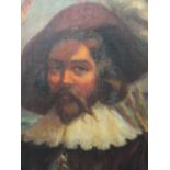 An oil painting, St Samare, merchant seaman, 29inx23in