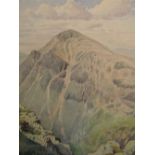 A watercolour, Brian Aust, Great Gable, indistinctly signed and attributed verso, 14inx11in