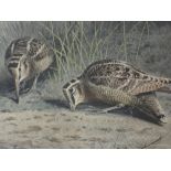 A pair of prints after Archibald Thorburn, Hungry Woodcock, A Labour of Love, each 10inx13in