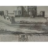 Three 18th century prints, after Buck, monochrome prospects - Lancashire, Furness Abbey, Peele