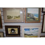 A framed print 'Misty Morning on the Severn' after Philip Wilson Steer, and a framed watercolour '