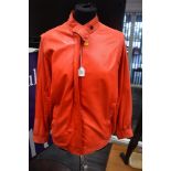 An 80's style red leatherette jacket