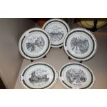 Five display plates depicting scenes of Kendal, by the Canterbury collection.