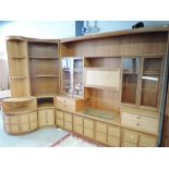 A vintage Nathan/Parker Knoll lounge and double corner unit , main unit approx. width 190cm height
