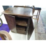 An early 20th Century oak gramophone style cabinet, approx. width 66cm