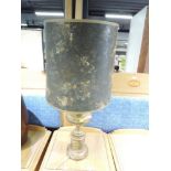 A modern table lamp, of shabby chic design, approx. height including shade 94cm
