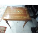 An Italian style sewing table, approx. width 44cm