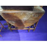 A mid to late 20th Century oak gateleg table, approx. width 87cm