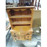 A vintage pine specimen or dolls dresser, approx. dimensions 29cm x 47cm