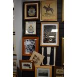 A selection of nine Militaria photographs, prints, posters relating to local military interest,