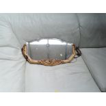 A gilt effect demi frame wall mirror , approx. Width 66cm