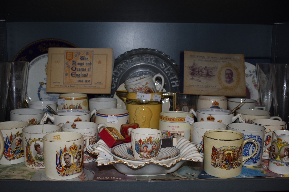 A selection of coronation wares relating mostly to King George