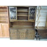A Priory style glazed dresser, approx. width 150cm, height 196cm