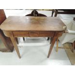 A 19th Century mahogany D end style side table, approx width 91cm