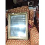 A gilt frame wall mirror, approx. 60x47cm