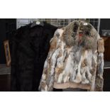 A vintage brown fur jacket in a shorter style. Good condition.around a small to medium size, also