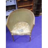 A woven fibre tub chair