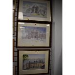 A selection of original water colours depicting Lancaster Town castle and Judges Lodgings