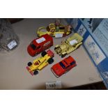 A selection of die cast model cars including Corgi Magic Roundabout