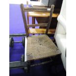 A Victorian oak bedroom chair