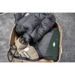 A gents padded North body warmer, another by timberland and a Landrover fleece. Larger sizes.