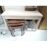 A modern limed oak effect dressing/side table, approx. Width 120cm, Depth 60cm