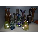 An interesting lot containing colourful glass such as Mtarfa and similar, also some advertising