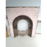 A cast iron fireplace, approx. dimensions 88 x 102cm