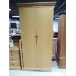 A modern golden oak wardrobe , approx. Width 100cm