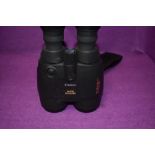 A pair of Canon Image Stabilizer 18x 50 IS all weather binoculars in original box with soft carry