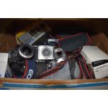 A box of various cameras, Canon , Kodak etc well worth a look through