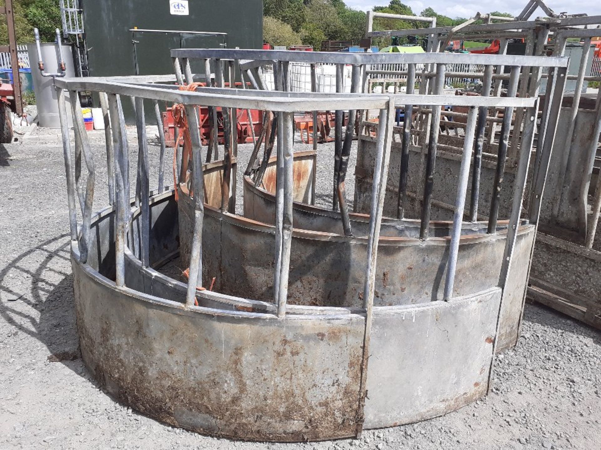 PAIR CATTLE RING FEEDERS - Image 2 of 2