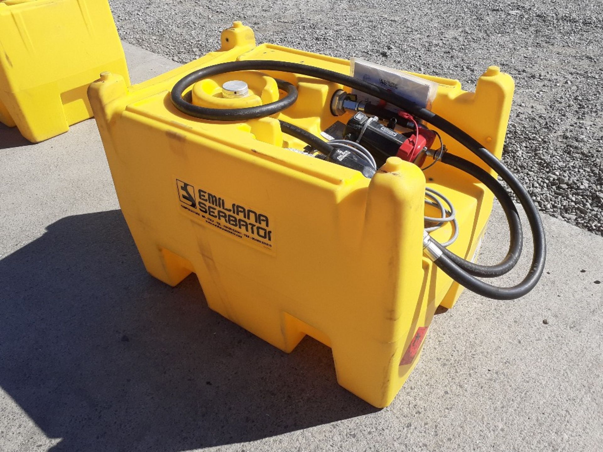 220 HOURS 12V PORTABLE FUEL TANK, C/W HO - Image 2 of 2