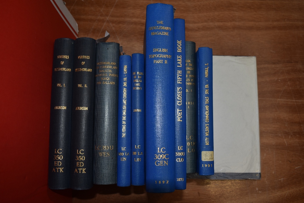 Local History and Topography. A carton. Ex-library, all uniformly re-bound in blue library cloth. - Image 2 of 2