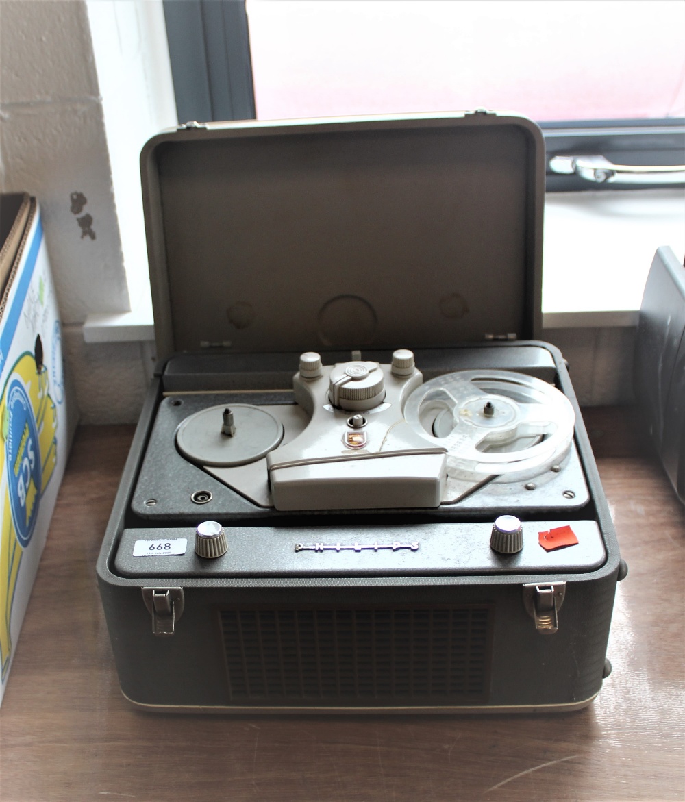 A vintage Phillips Reel Tape Player